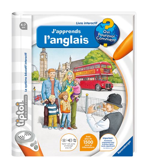 Livre Tiptoi J'Apprends L’Anglais Ravensburger