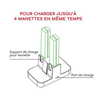 Support de charge manettes Geek Monkeys pour Nintendo Switch Noir