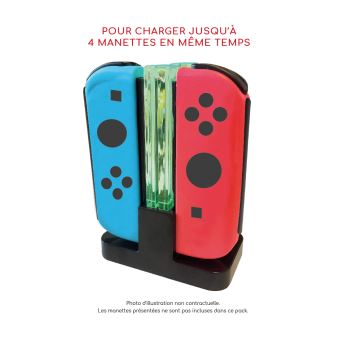 Support de charge manettes Geek Monkeys pour Nintendo Switch Noir