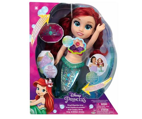 Poupée Disney Princess Ariel chante et scintille