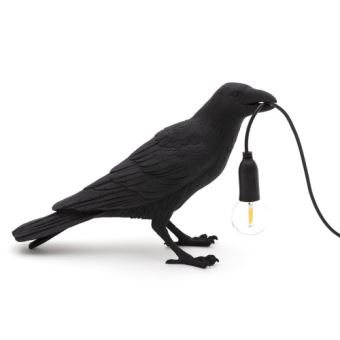 Lampe A Poser Seletti Corbeau Noir Achat Prix Fnac