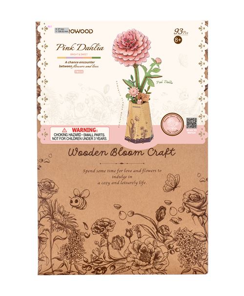 Puzzle 3D en bois Rowood Dahlia