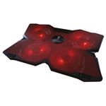 Support ventilé Alpha Omega Players Berserker Gaming Niflheim pour ordinateur portable 17" Noir et Rouge