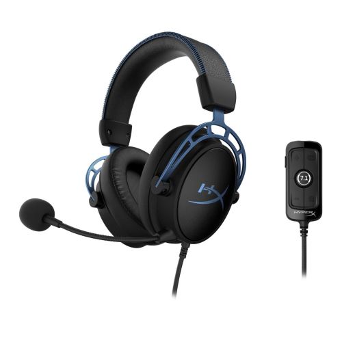 HyperX Cloud Alpha S - Koptelefoon - over oor - met bekabeling - 3,5 mm-stekker - zwart