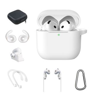 Kit accessoires 7-en-1 On Earz Mobile Gear pour AirPods 4 Blanc - 1