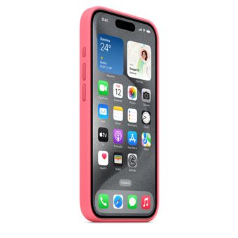 Coque en silicone avec MagSafe pour Apple iPhone 15 Pro Rose