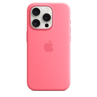 Coque en silicone avec MagSafe pour Apple iPhone 15 Pro Rose