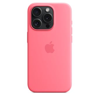 Coque en silicone avec MagSafe pour Apple iPhone 15 Pro Rose