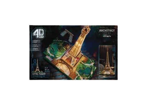 4D Build Multicolore Puzzle 3D 252 Pièces Tour Eiffel