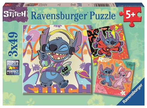 Puzzle Ravensburger Jouer Toute La Journée Disney Stitch 147 Pièces