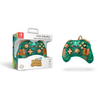 Manette gaming filaire pour Nintendo Switch Pdp Rock Candy Mini Animal Crossing