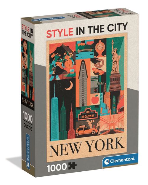Puzzle 1000 pièces : Style en ville New York Clementoni Puzzles - vue 9
