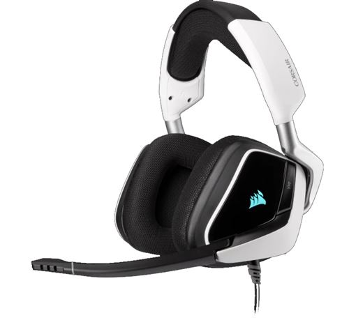 Casque Gaming Sans Fil Wifi Corsair Void Rvb Elite Blanc Reconditionné à Neuf