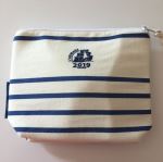 Trousse rayée Bleue