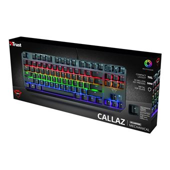 Clavier Gaming filaire mécanique Trust GXT 834 Callaz TKL Noir