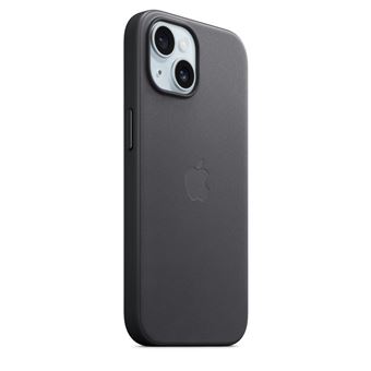 Coque en tissage fin avec MagSafe pour iPhone 15 Noir