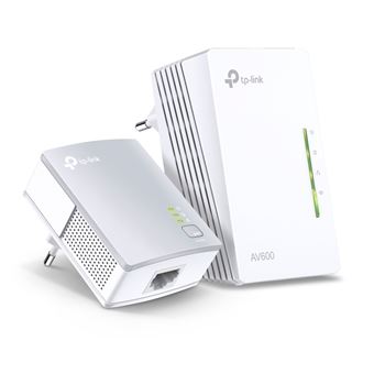 Kit de 2 adaptateurs CPL TP-Link AV600 Powerline Blanc et gris + WiFi N Reconditionné