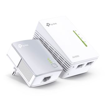 Kit de 2 adaptateurs CPL TP-Link AV600 Powerline Blanc et gris + WiFi N Reconditionné