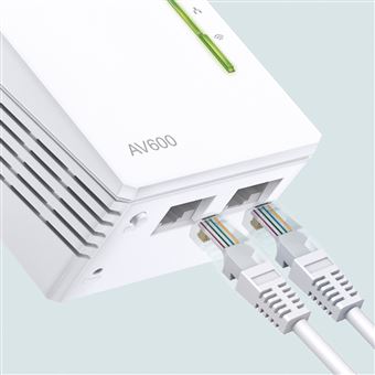 Kit de 2 adaptateurs CPL TP-Link AV600 Powerline Blanc et gris + WiFi N Reconditionné