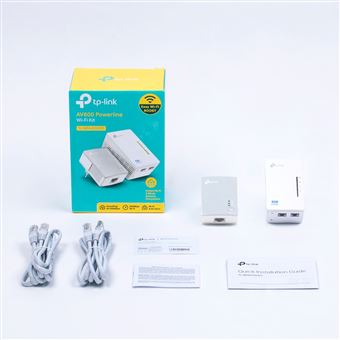 Kit de 2 adaptateurs CPL TP-Link AV600 Powerline Blanc et gris + WiFi N Reconditionné