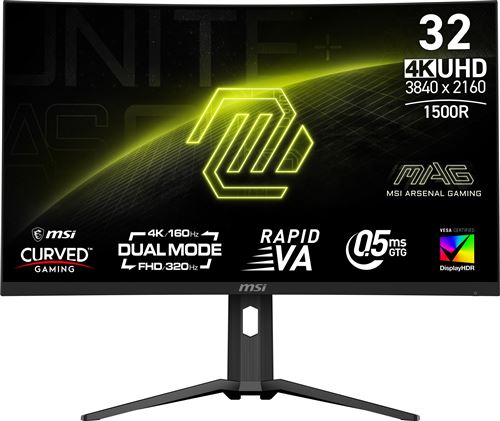 Ecran PC Gaming MSI MAG 321CUPDF 32 incurvé 160 Hz 4K UHD