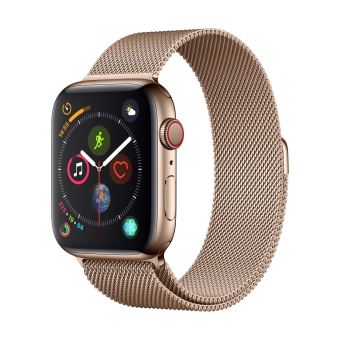 488€ sur Apple Watch Series 4 Cellular 44 mm Boîtier en Acier inoxydable Or  avec Bracelet Milanais Or - Apple Watch - Achat \u0026 prix | fnac