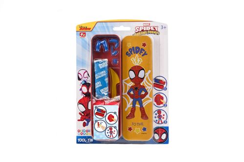 Boîte métallique avec pâte à modeler Canenco Spidey Marvel Okidoki et accessoires