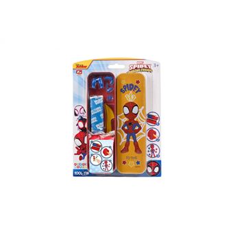 Boîte métallique avec pâte à modeler Canenco Spidey Marvel Okidoki et accessoires