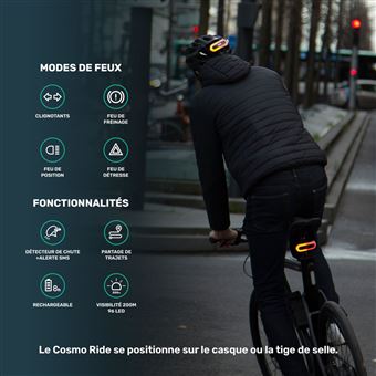 Casque connecté Cosmo Road Noir Taille L/XL