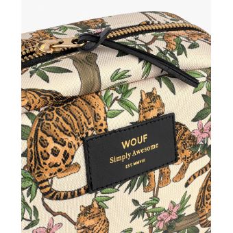 Trousse de toilette Wouf Lazy Jungle Blanc