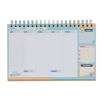 Planning semainier Mr. Wonderful C'est ici que commencent les rêves réalisés