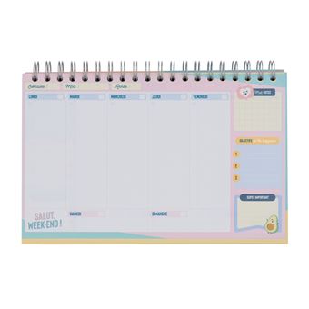 Planning semainier Mr. Wonderful C'est ici que commencent les rêves réalisés