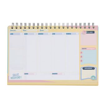 Planning semainier Mr. Wonderful C'est ici que commencent les rêves réalisés