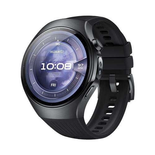Montre connectée Huawei Watch 46 mm Bluetooth Noir avec bracelet