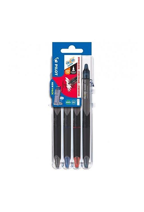 Pilot's Multicolore Etui 4 Stylos Roller Pilot Pen Frixion Point Clicker Set2go