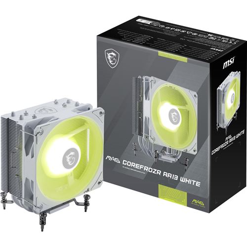 Ventilateur PC MSI MAG COREFROZR AA13 ARGB 120 mm Blanc pour CPU