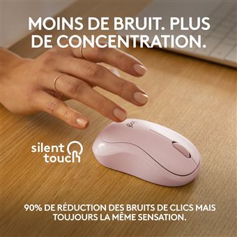 Souris sans fil Bluetooth Logitech M240 Silent Rose