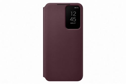 Etui Folio Smart Clear View pour Samsung Galaxy S22 Bordeaux
