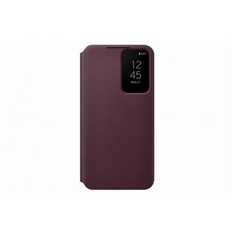 Etui Folio Smart Clear View pour Samsung Galaxy S22 Bordeaux