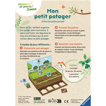 Jeu éducatif Ravensburger Mon petit potager Silence ça pousse