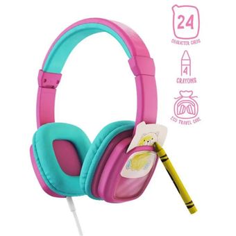 Ecouteurs filaires pour enfants Planet Buddies DIY Rose - 1