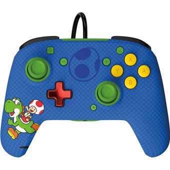 Manette filaire Pdp REMATCH Yoshi et Toad pour Nintendo Switch/Nintendo Switch Modèle OLED