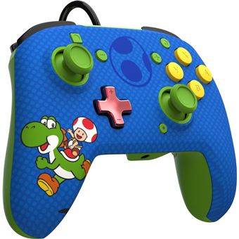 Manette filaire Pdp REMATCH Yoshi et Toad pour Nintendo Switch/Nintendo Switch Modèle OLED