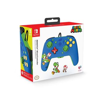 Manette filaire Pdp REMATCH Yoshi et Toad pour Nintendo Switch/Nintendo Switch Modèle OLED