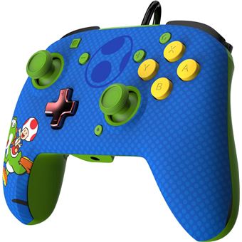 Manette filaire Pdp REMATCH Yoshi et Toad pour Nintendo Switch/Nintendo Switch Modèle OLED