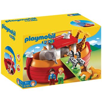 Playmobil 1.2.3 6765 Arche de Noé transportable Orange - 1