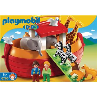 Playmobil 1.2.3 6765 Arche de Noé transportable Orange - Playmobil