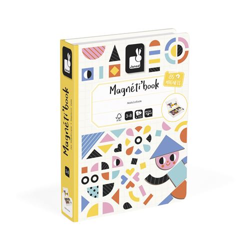 Janod Multicolore Jeu D'éveil Magnéti'book Moduloform