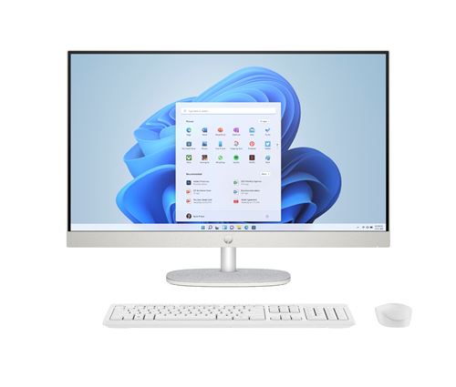 PC tout-en-un HP 27-cr0067nf 27 AMD Ryzen™ 7 16 Go RAM 512 Go SSD Blanc coquillage