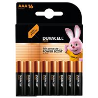 Duracell Plus AAA-Alkalibatterien - 1,5 V - Schwarz und Orange - 16er-Pack